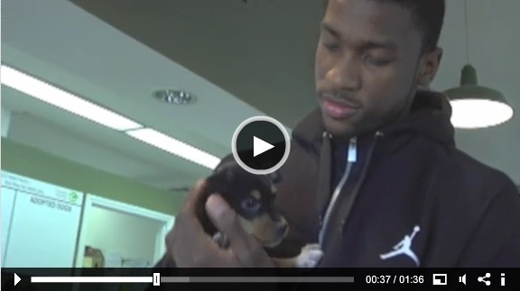 Kidd-gilchrist and his puppy