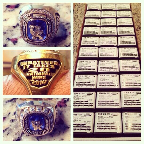 University of KY Cheerleaders 20th National Championship Rings Arrive