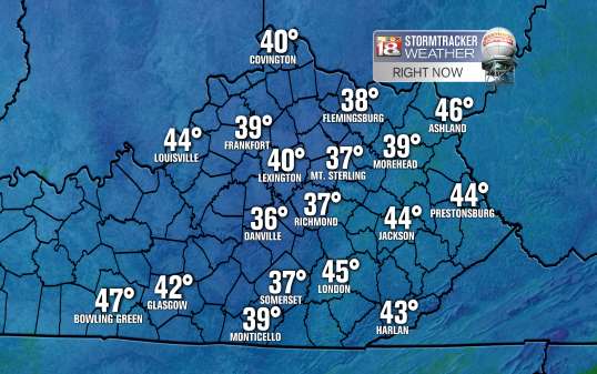 Current temperature map from LEX18. 